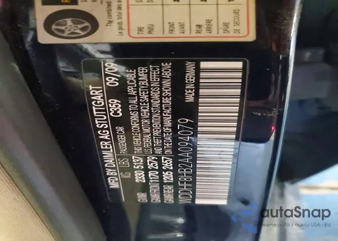 2010 Mercedes-Benz E 350 4Matic from USA, damaged, VIN WDDHF8HB2AA094079